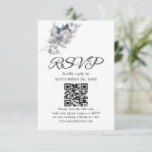 rustieke waterverf illustratie bloemstuk RSVP kaartje (Staand voorkant)