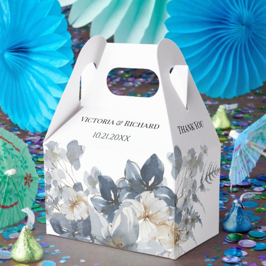 rustieke waterverf illustratie van een bloem bedankdoosjes (Feest)