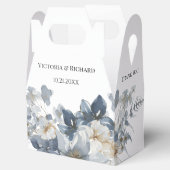 rustieke waterverf illustratie van een bloem bedankdoosjes (Geopend)