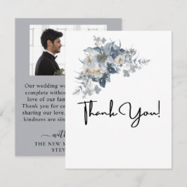 rustieke waterverf illustratie van een bloem bedankkaart