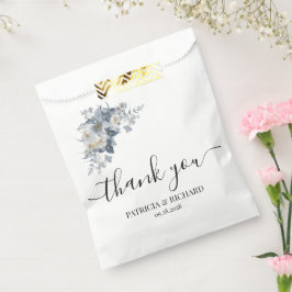 rustieke waterverf illustratie van een bloem bedankzakje