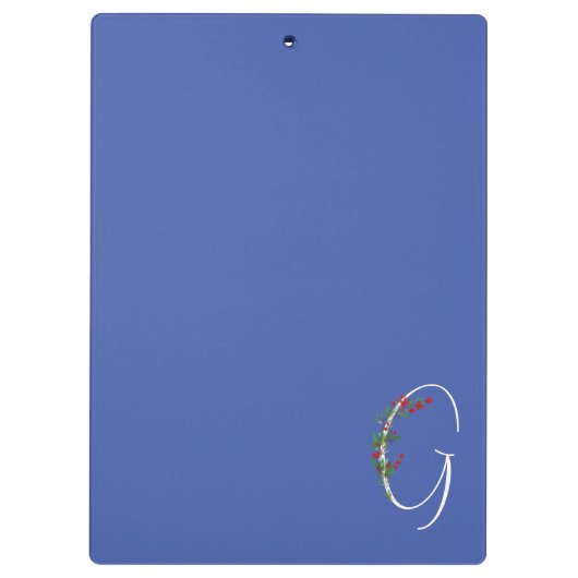 Rustieke waterverf initiaal G docent Klembord (Achterkant)