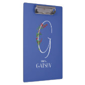 Rustieke waterverf initiaal G docent Klembord (Rechts)