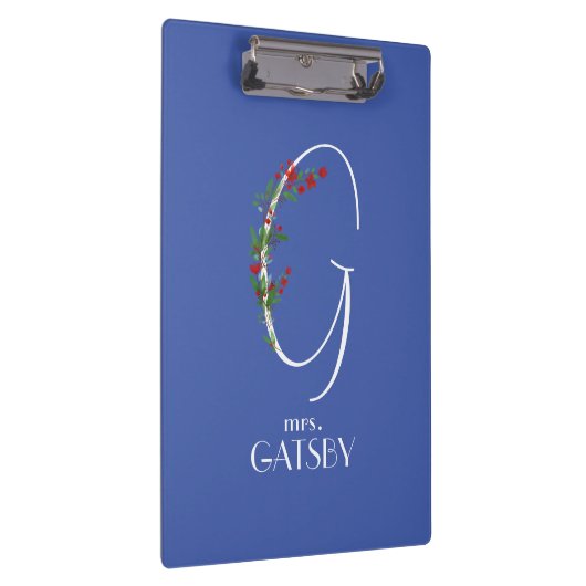 Rustieke waterverf initiaal G docent Klembord (Rechts)