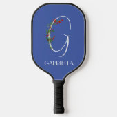 Rustieke waterverf initiaal G docent Pickleball Paddle (Voorkant)