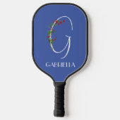 Rustieke waterverf initiaal G docent Pickleball Paddle (Achterkant)