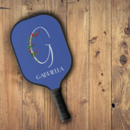 Rustieke waterverf initiaal G docent Pickleball Paddle