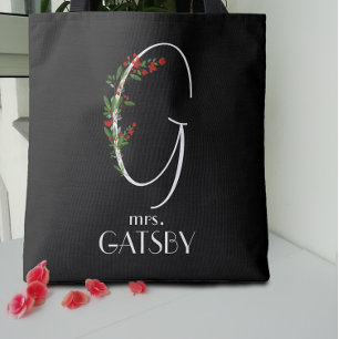 Rustieke waterverf initiaal G docent Tote Bag