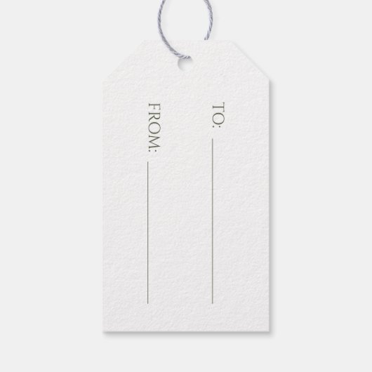 Rustieke Waterverf kerstboom Cadeaulabel (Achterkant)