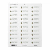 Rustieke Waterverf Kerstboom Retouradres Etiket (Full Sheet)