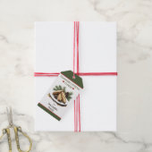 Rustieke Waterverf Kerstkoekje Cadeaulabel (Met Touw)