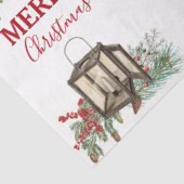 Rustieke Waterverf Kerstlantaarn Pijnboombessen Tissuepapier (Detail)