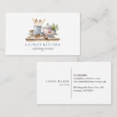 Rustieke Waterverf Keukengerei Catering Visitekaartje (Voorkant / Achterkant)