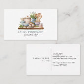 Rustieke Waterverf Keukengerei & Kruiden Chef Visitekaartje (Voorkant / Achterkant)