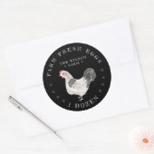 Rustieke Waterverf kippenei karton Sticker (Envelop)