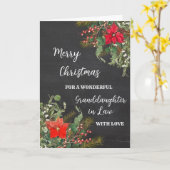 Rustieke Waterverf kleindochter in de wet kerst Kaart (Gele Bloem)