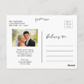 Rustieke Waterverf krans bruiloft dank u foto Briefkaart (Achterkant)