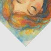 Rustieke waterverf kunstwerk meisje Trendy Tissuepapier (Detail)