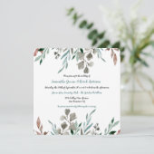 Rustieke Waterverf laat Lijst bruiloft uitnodiging (Staand voorkant)