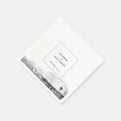 Rustieke waterverf land berg bruiloft servet (Hoek)