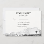 Rustieke waterverf land berg RSVP foto Kaart (Voorkant)