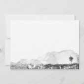 Rustieke waterverf land berg RSVP Kaart (Achterkant)