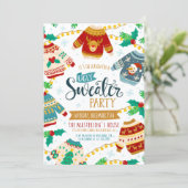 Rustieke Waterverf lelijke trui kerstfeest Kaart (Staand voorkant)