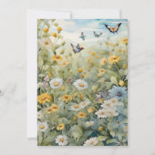 Rustieke Waterverf Meadow Bruiloft Kaart (Achterkant)