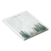 Rustieke Waterverf mistig taartbos gepersonaliseer Notitieblok (Schuin)