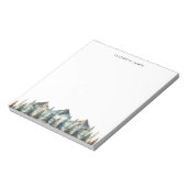 Rustieke Waterverf mistig taartbos gepersonaliseer Notitieblok (Linkerzijde)