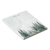 Rustieke Waterverf mistig taartbos gepersonaliseer Notitieblok (Schuin)