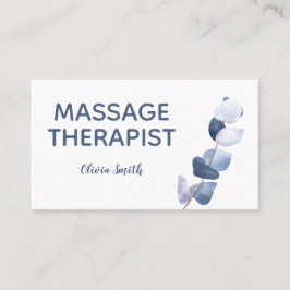 Rustieke Waterverf Moderne Groene Bloemige Massage Visitekaartje