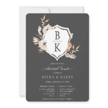 Rustieke Waterverf Monogram Crest repetitie diner