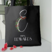 Rustieke waterverf monogram E docent Tote Bag