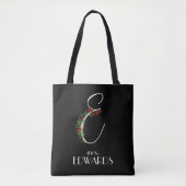 Rustieke waterverf monogram E docent Tote Bag (Voorkant)