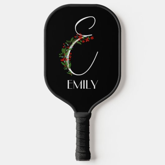 Rustieke waterverf monogram E moeder Pickleball Paddle (Voorkant)