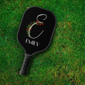 Rustieke waterverf monogram E moeder Pickleball Paddle