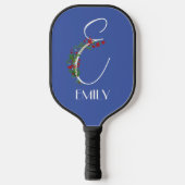 Rustieke waterverf monogram E moeder Pickleball Paddle (Voorkant)