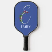 Rustieke waterverf monogram E moeder Pickleball Paddle (Achterkant)