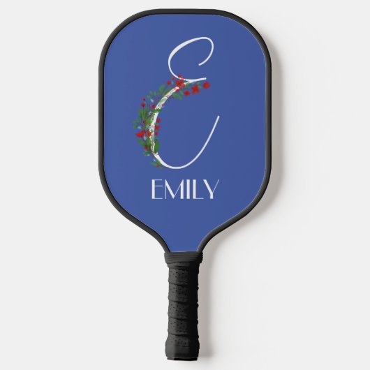 Rustieke waterverf monogram E moeder Pickleball Paddle (Achterkant)