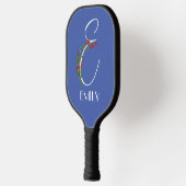 Rustieke waterverf monogram E moeder Pickleball Paddle (Links)