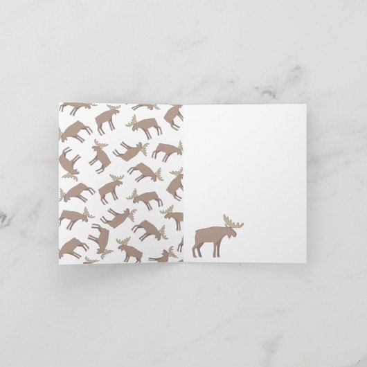 Rustieke Waterverf Moose boho Bedankt briefkaart (Binnen)