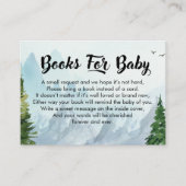 Rustieke Waterverf Mountain Boeken voor Baby Informatiekaartje (Voorkant)