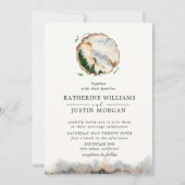 Rustieke Waterverf Mountain bruiloft uitnodiging (Voorkant)