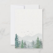 Rustieke Waterverf Mountain Pine Forest Wedding RSVP Kaartje (Achterkant)