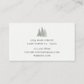 Rustieke Waterverf Mountain Woodland bosgids Visitekaartje (Achterkant)