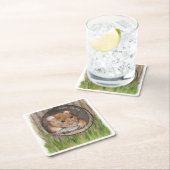 rustieke Waterverf muis Kartonnen Onderzetters (Insitu)