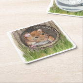 rustieke Waterverf muis Kartonnen Onderzetters (Schuin)