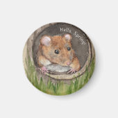 rustieke Waterverf muis Magneet (Voorkant)