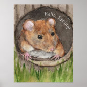rustieke Waterverf muis Poster (Voorkant)